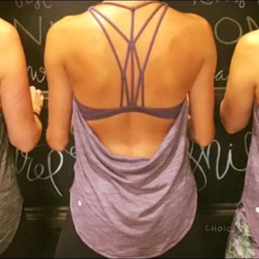 NWT HEATHERED VIOLA LULULEMON RAISE THE BARRE TANK - Picture 5 of 8